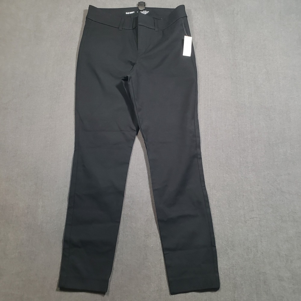 Old Navy Pixie Skinny Pants Womens 4 Black Mid-Rise Ankle Stretch 644793-02-1